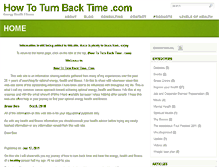 Tablet Screenshot of howtoturnbacktime.com